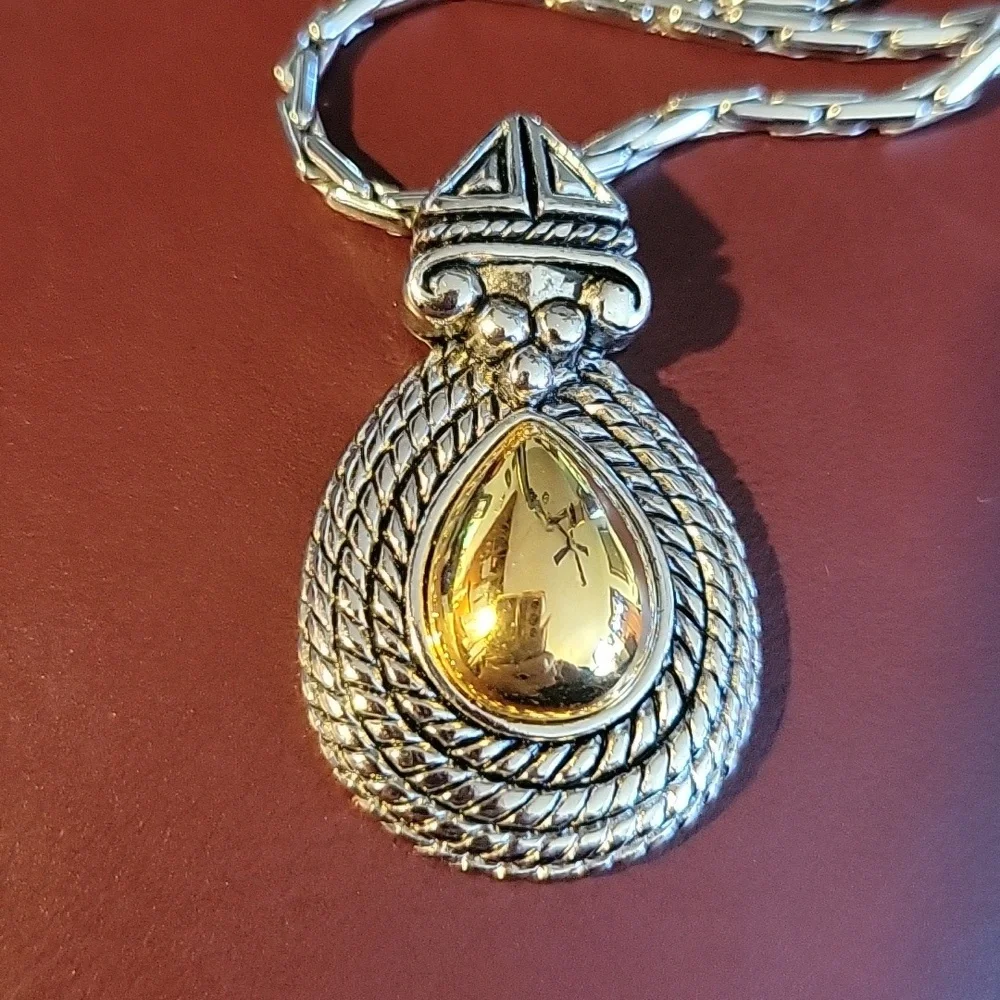 Gold and Silver toned Necklace. 16" with 3" extension. - Picture 1 of 7